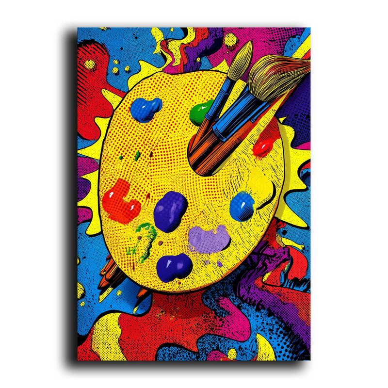 Superbe peinture sur toile décorative de 17,7 po x 27,6 po | 100% toile avec cadre 100% bois (épaisseur: 1,1 pouce) | Parfait pour la décoration intérieure, le salon et les espaces de bureau, les couleurs vives et le design élégant