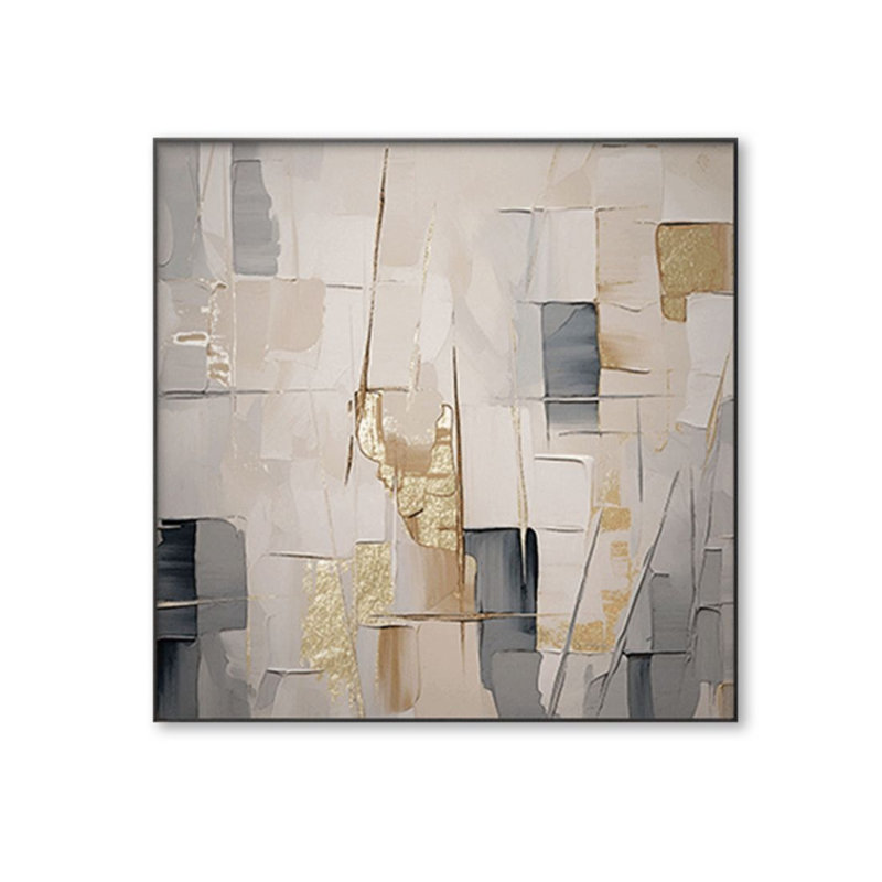 Décoration murale abstraite à blocs de couleurs, H 39,37 po x l 39,37 po