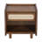 Antionette Mid-Century Modern PE Rattan Nightstand with Open Shelf and Drawer-1727242549