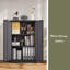 Armoire de rangement en métal avec portes verrouillables et tablette réglable, armoire de rangement pliante, armoire de rangement pliante pour bureau à domicile, école, garage, noir