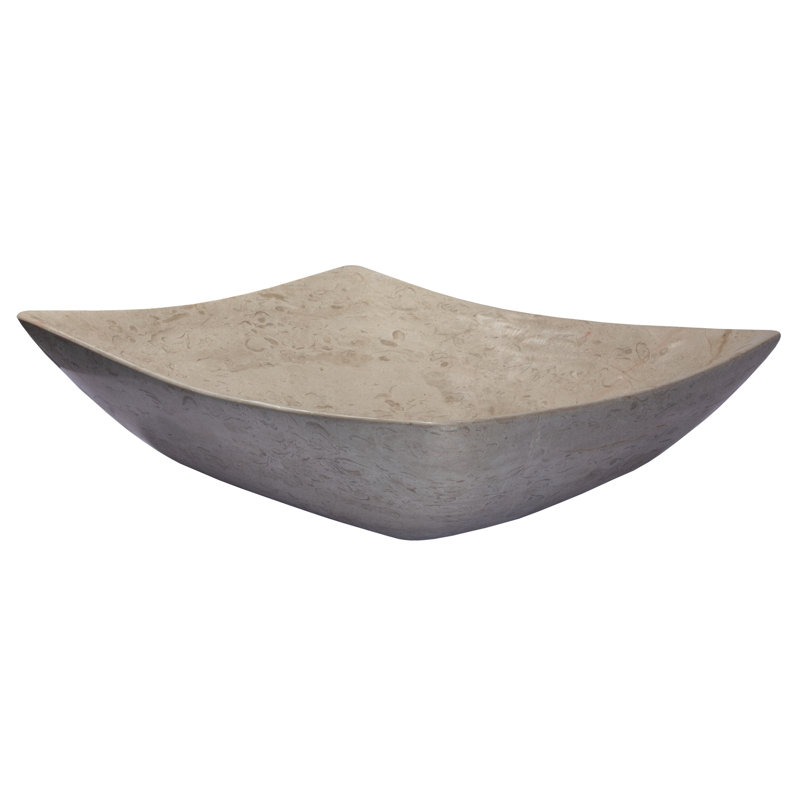 Eden Bath 14.75'' Gray Stone Rectangular Bathroom Sink