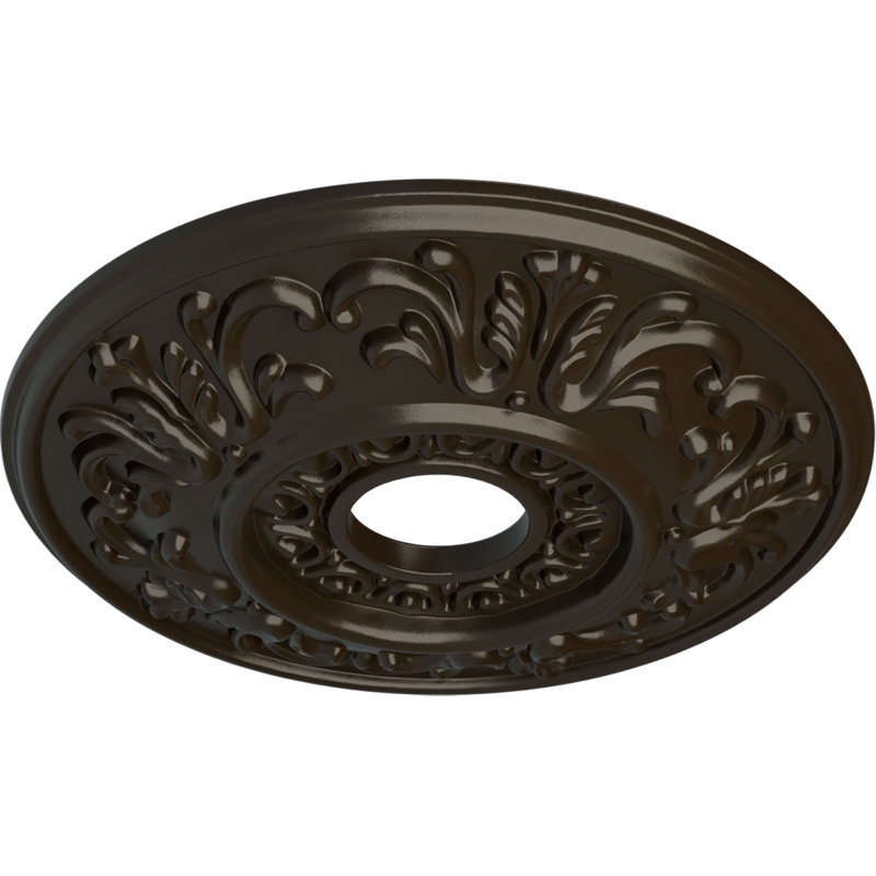 Endurathane Foster Ceiling Medallion, 19 1/8"OD x 1"P (Fits Canopies up to 5 5/8"), Hand-Painted Castle Stone Crackle Finish