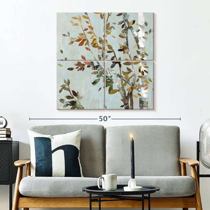Harnek Birch With Leaves II, 32" H x 32" W