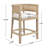 Oech Rubberwood Upholstered Bar Stools-112771094-112771095