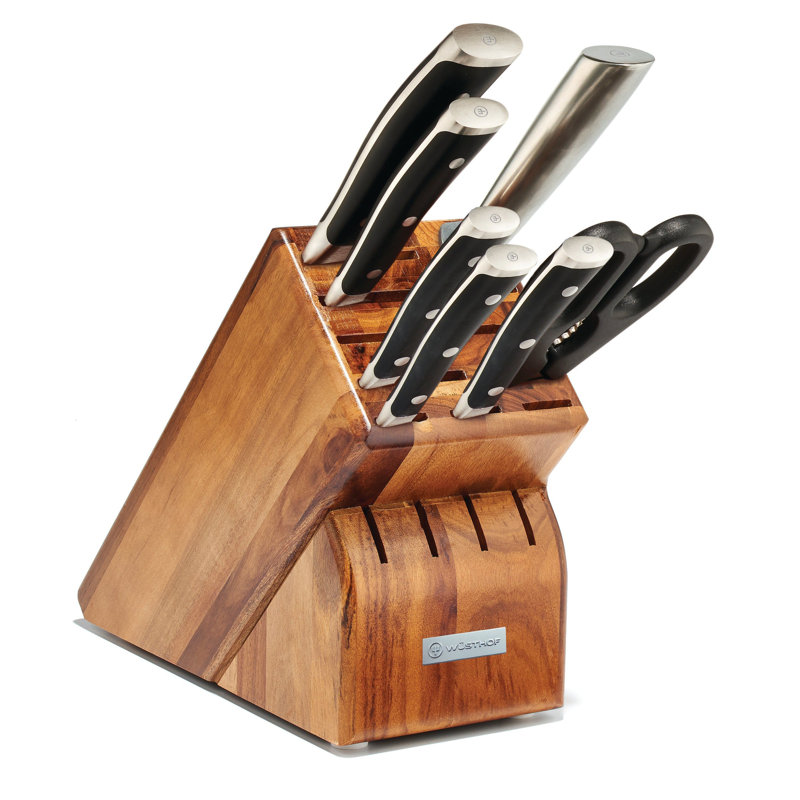 Classic Ikon Eight Piece Block Set, Acacia