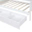  Lit avec rangement en bois de pin et bureau intégré | 3 tiroirs et compartiments latéraux | Ports de charge | Support à lattes (aucun sommier requis) | Idéal pour les petites chambres-2027703354-2027703355