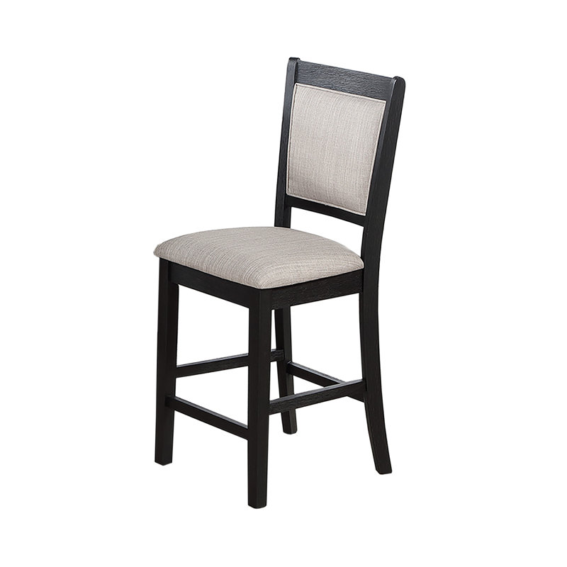 Ensemble de salle à manger à hauteur de comptoir 40,4 po. 40 pièces, noir antique et noyer