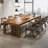Solid Wood Slatted Base Rectangular Conference Table-54899946