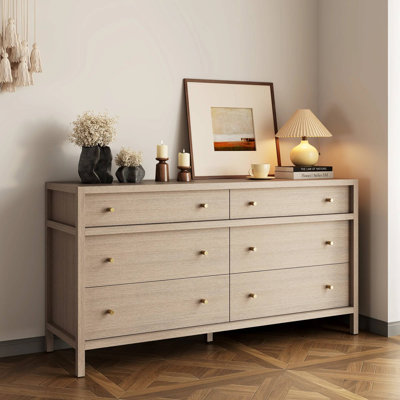 Commode 6 tiroirs 64 "Mid-Century