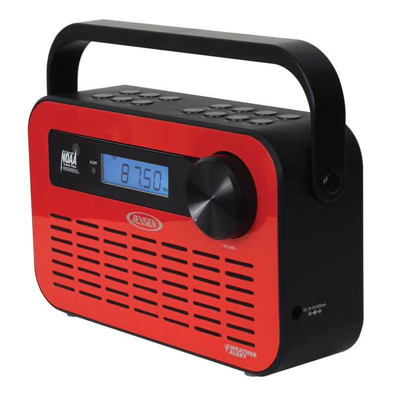 JENSEN® JEP-250 Portable Digital AM/FM Weather Radio With Weather Alert & 2-Way Charging