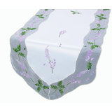 Lavender Embroidered Table Runner