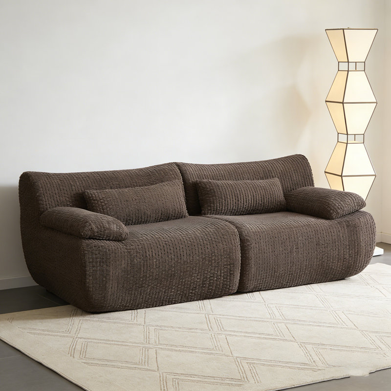 Canapé modulaire surdimensionné pour salon, Brun