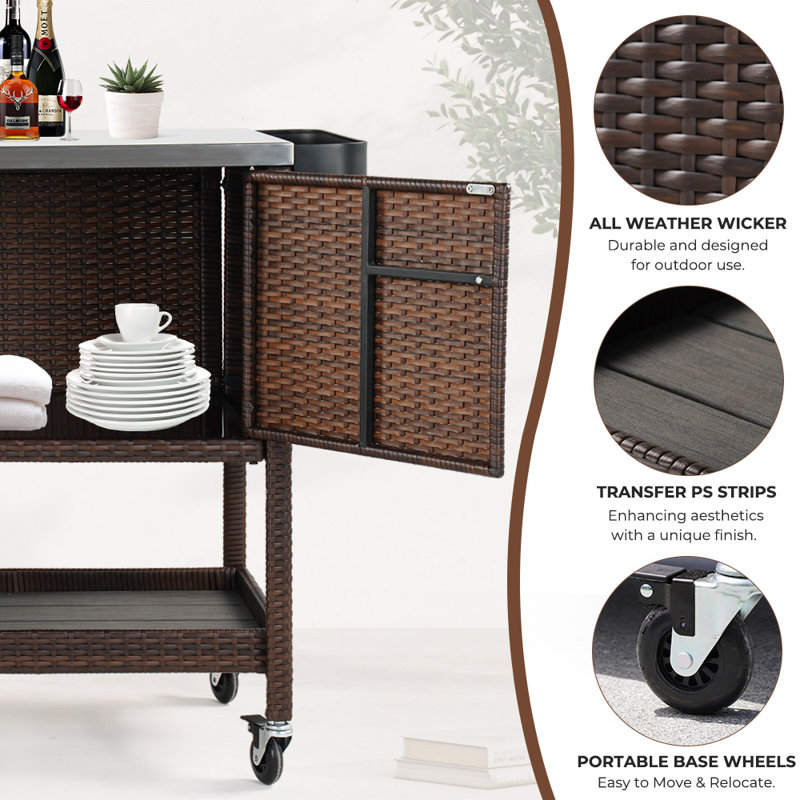 Casellas Bar Cart - Stylish & Functional | Wayfair