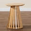 Candiance Modern Slatted Acacia Wood End Table