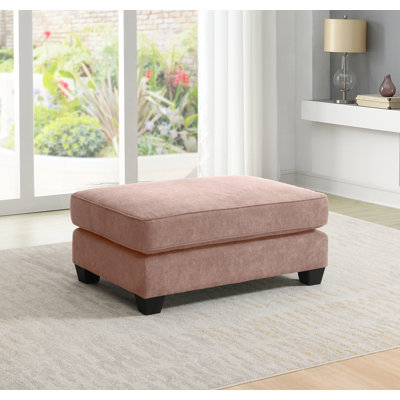 99cm Wide Rectangle Solid Colour Footstool Ottoman