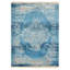 Tapis Crayton fabriqués à la machine en polyester - forme rectangulaire, couleur bleue, design traditionnel oriental classique, tapis à poils courts faits à la machine pour le salon, la chambre à coucher-30779324
