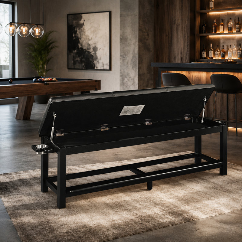 Banc de rangement Spectator By RAM Game Room, Noir