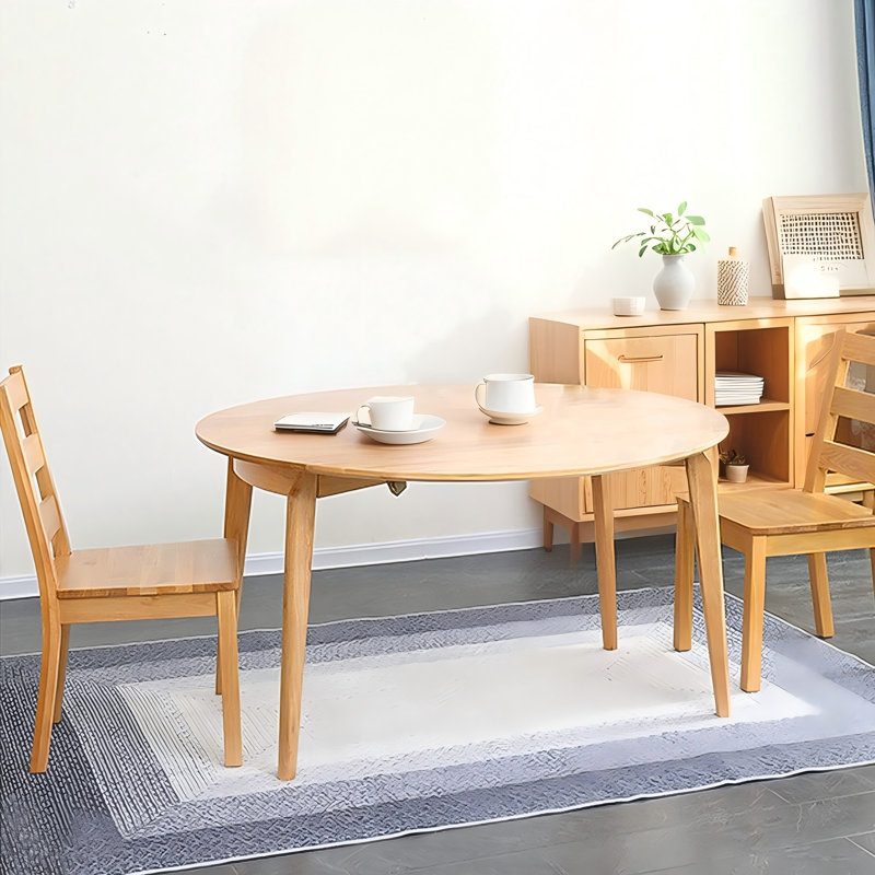 Table ronde pliante en chêne massif Minimalist, H 29,53 po x l 53,15 po x P 33,46 po