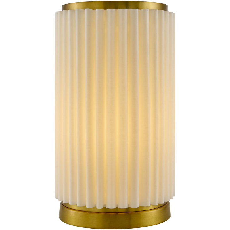 Maazin Table Lamp, Gold/Beige
