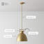 Luminaire suspendu géométrique simple à 1 lumière-507131567
