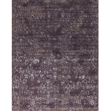 Amour Hand Knotted Area Rug in Purple