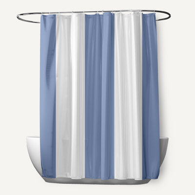 Rideau de douche simple à motif rayé