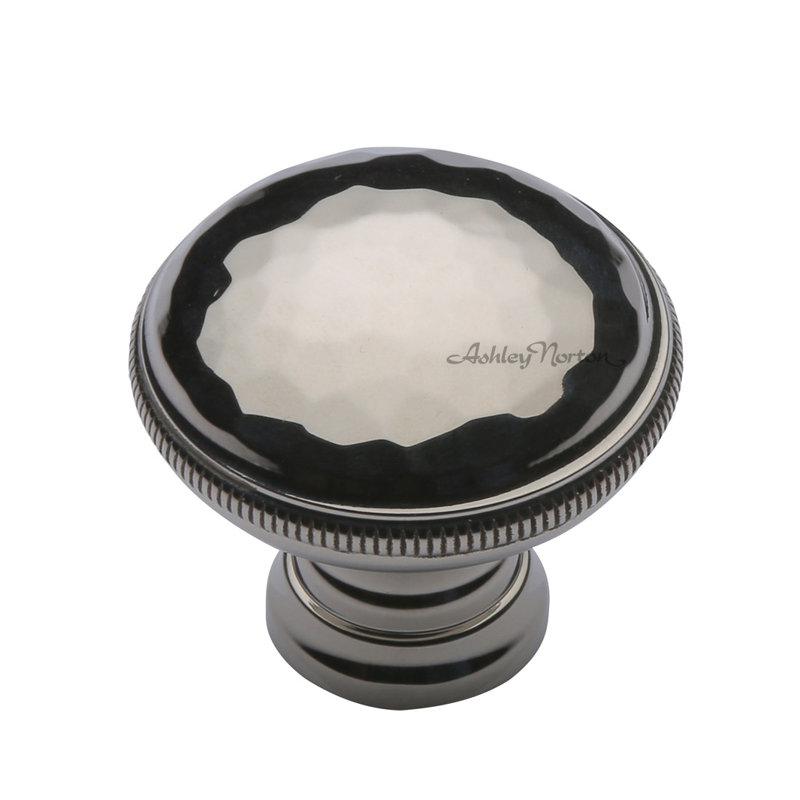 Polished Nickel Mushroom Knob with Satin Brass Finish