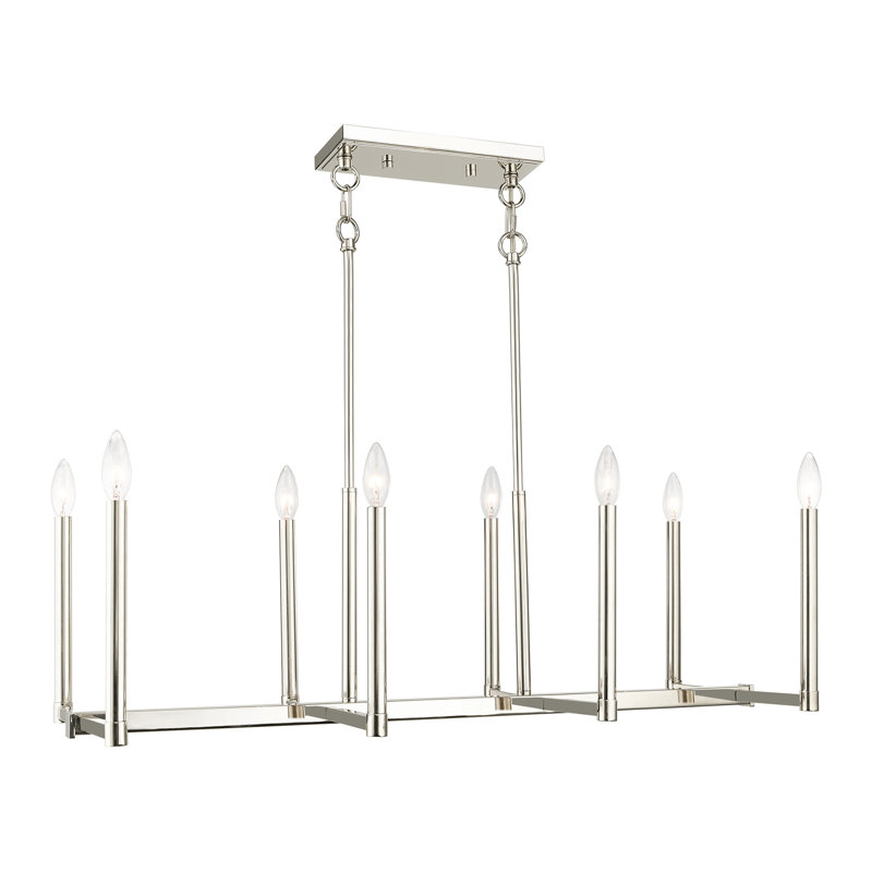 Braddock 8 - Light Pendant, Polished Nickel