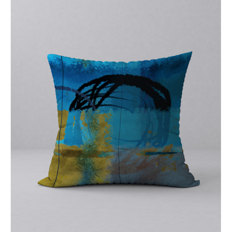 Supersonic Abstract Reversible Throw Pillow, 18" x 18"