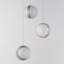Luminaire suspendu grappe en chrome poli à 3 lumières Aliese