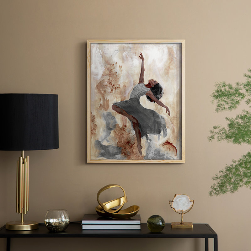 Beautiful Dancer I, reproduction encadrée - bois massif, Naturel, H 11 po x l 9 po