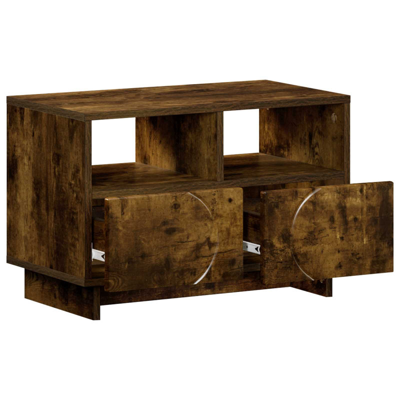 TV Stand, 40cm H x 60cm W x 34.5cm D, Smoked Oak