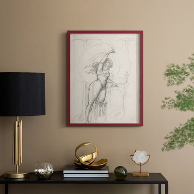 Reproduction d'art encadrée rétro S III - bois massif