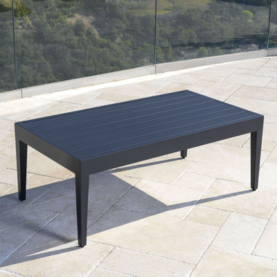 Table basse d'extérieur Belamar, aluminium noir