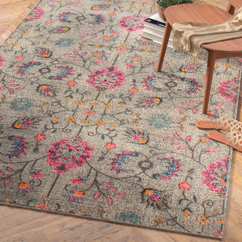 Aghavary Floral Area Rug, Rectangle 231 x 290cm