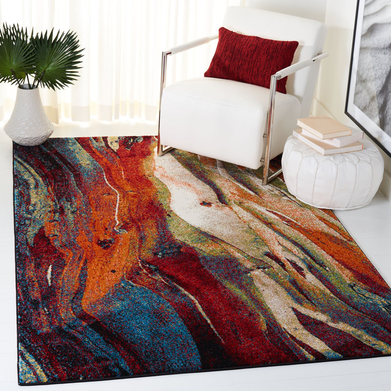 Heaney Abstract Area Rug, Rectangle 160 x 229 cm