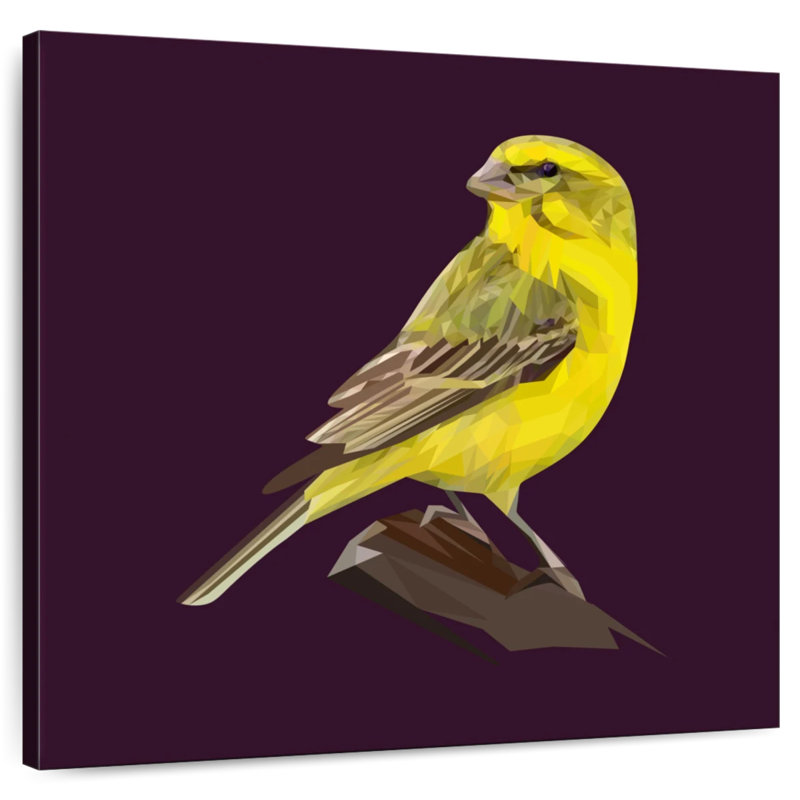 Sunny Canary Bird, 10" H x 10" W