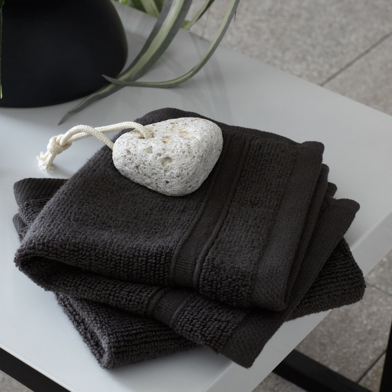 Zero Twist 100% Cotton 6-Piece Towel Bale, Charcoal