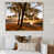 Toile avec cadre flottant brun