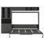 Grand lit escamotable mural avec canapé, tablettes USB et gris clair (ancien SKU: LP000764AAE)-1703943775