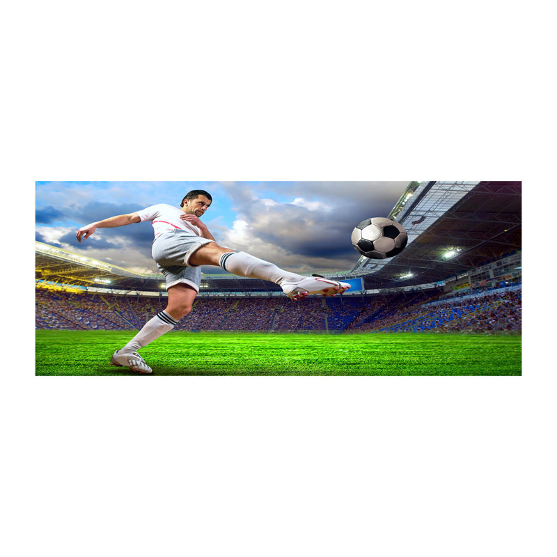 Football Player In The Stadium - Wrapped Canvas Print