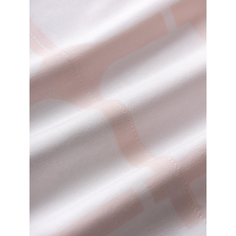 Ensemble de draps pour chambre d'amis 100% coton à imprimé géométrique, Très grand, Rose