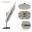 Scarlat 10' Square Cantilever Umbrella with Base-1338653768
