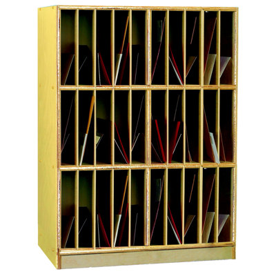 30 Compartment Manufactured Wood Cubby