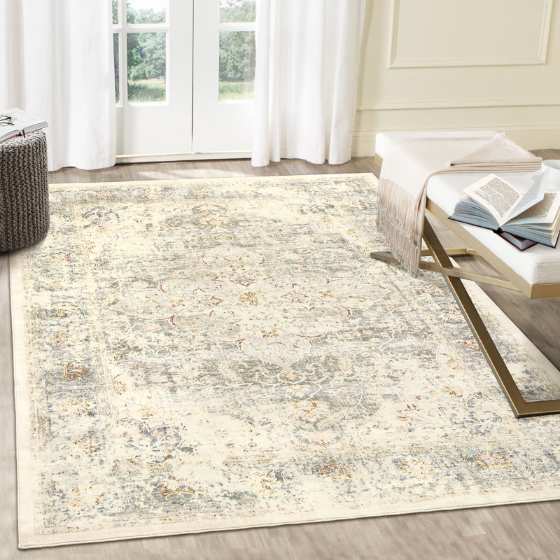 Très grand tapis de salon 10 x 13 avec tapis antidérapant et lavable à motif rétro avec envers antidérapant pour bureau à domicile