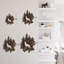 Décoration murale en métal loup et pin, décoration murale abstraite moderne minimaliste-94207951-94207950