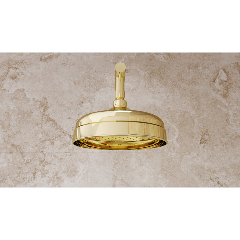 Levantine 8 in. Shower Head, Polished Brass, Polished Brass