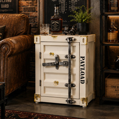 Armoire d'appoint avec rangement en métal Industrial