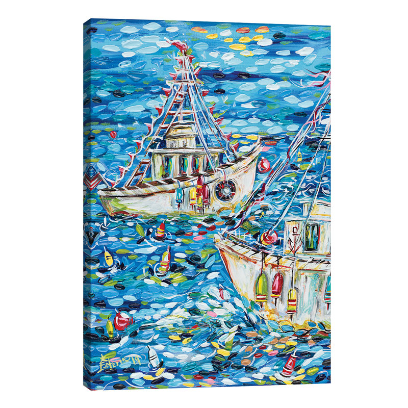 Fisherman's Life by Estelle Grengs - Print on Canvas, 152.5 cm H x 101.5 cm W x 3.175 cm D, Wrapped Canvas