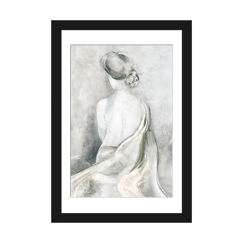«Sweet Serenity», impression sur toile, H 32 po x l 24 po x P 1 po, Papier d'art encadré noir, Blanc